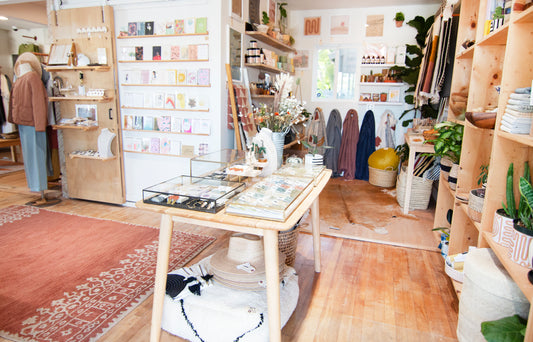 Thread Spun handmade gift shop and women's boutique in Encinitas sells a mix of sustainable apparel and unique home goods