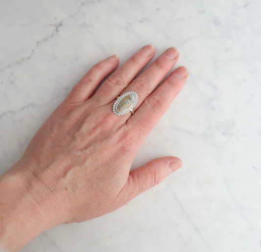 Lumi Ring - Ivory Creek Variscite. 925 sterling silver jewelry carolyn keys