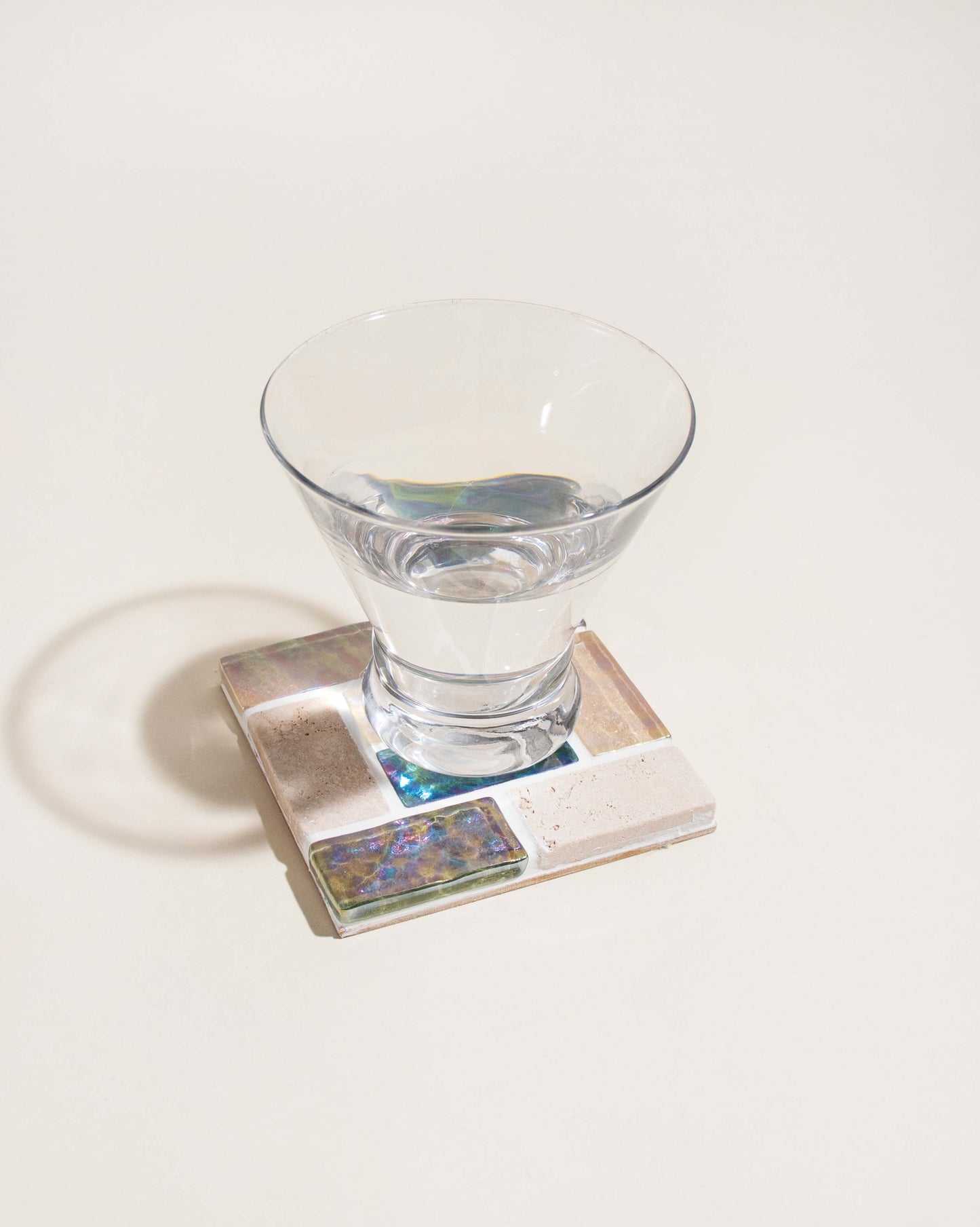 subtle art too precious handmade glass tile coaster