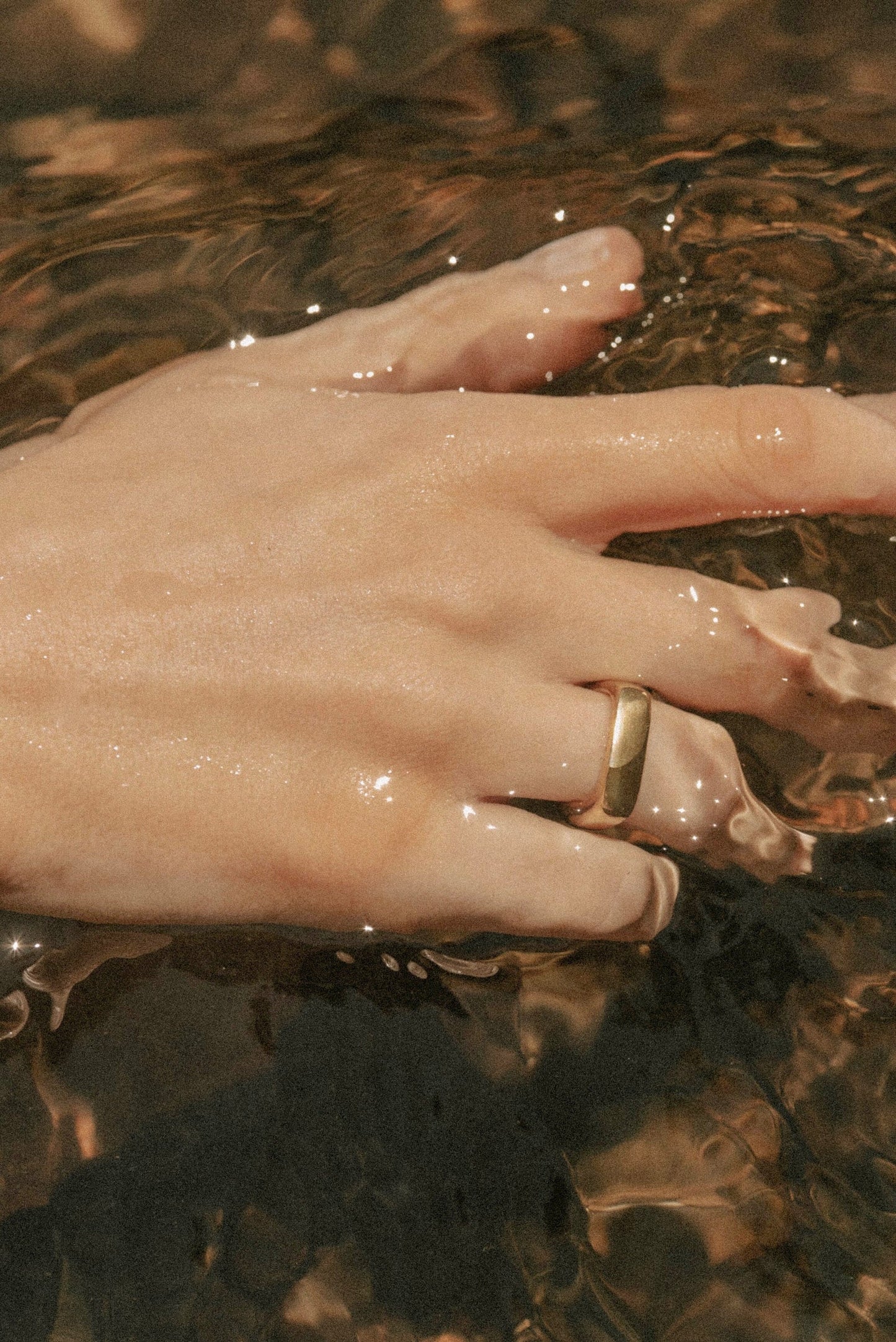 Handmade brass signet ring