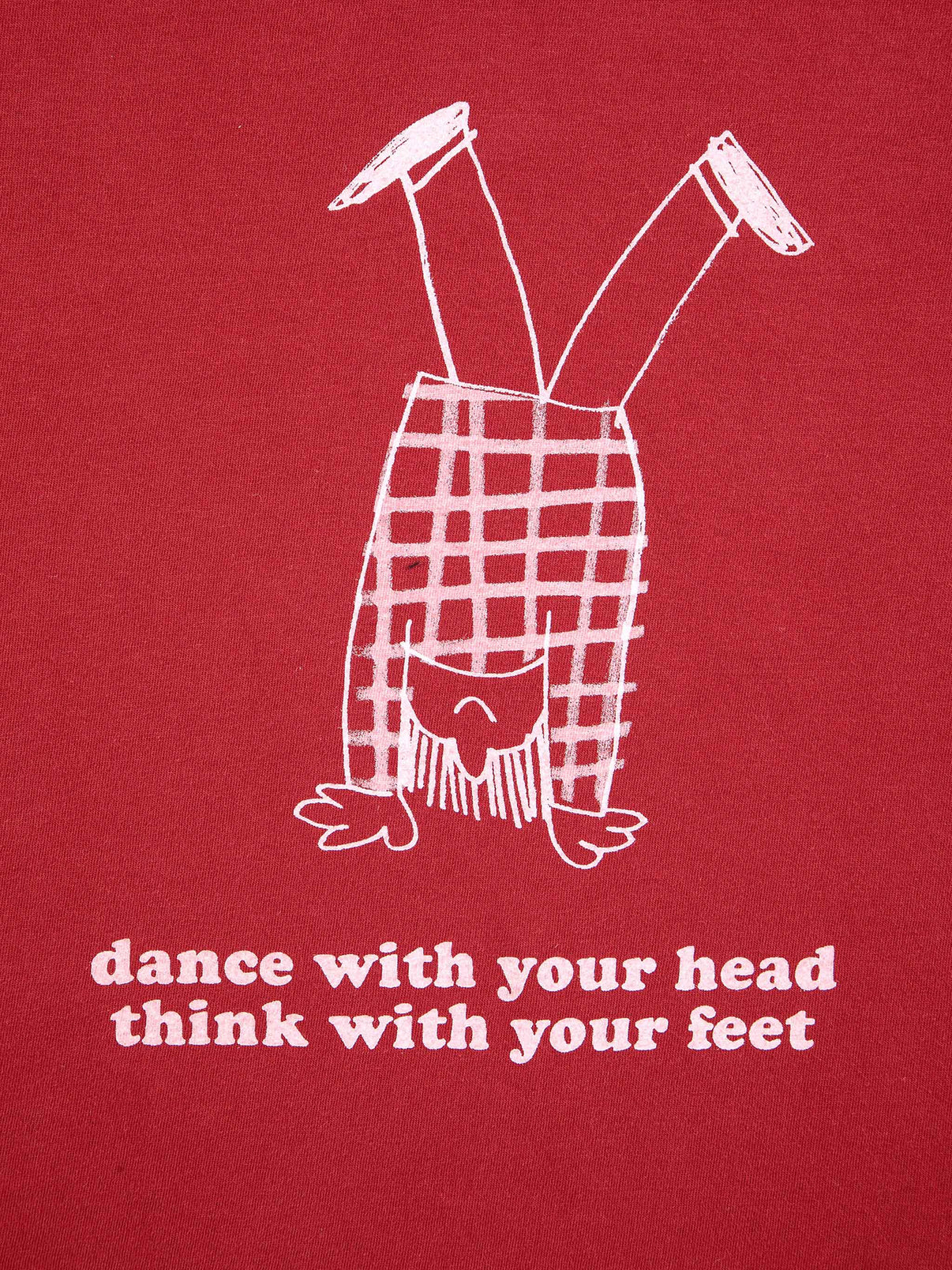 Headstand Child long sleeve t-shirt by Bobo Choses! 100% organic cotton burgundy red long sleeve t-shirt. Designed with long sleeves and round neck. It has a loose fit. Made in Spain.