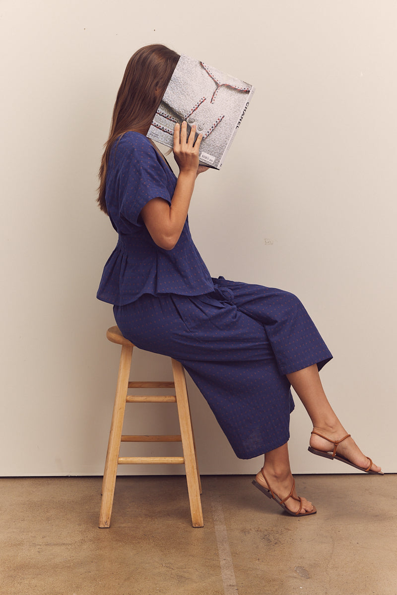 Drawstring Wide Leg Pants