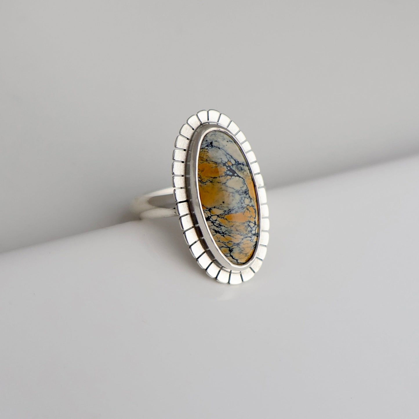 Lumi Ring - Ivory Creek Variscite. 925 sterling silver jewelry carolyn keys