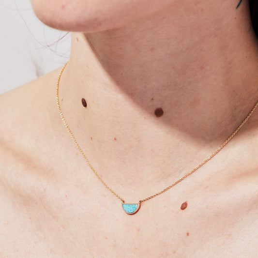 Blackjack Turquoise One Half Necklace