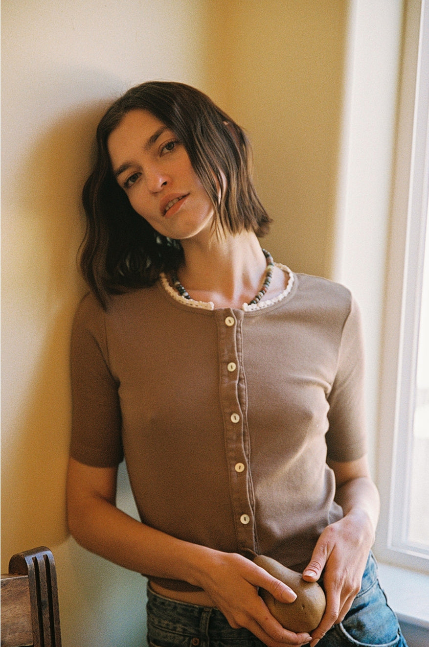 Short Sleeve Button Front Shirt