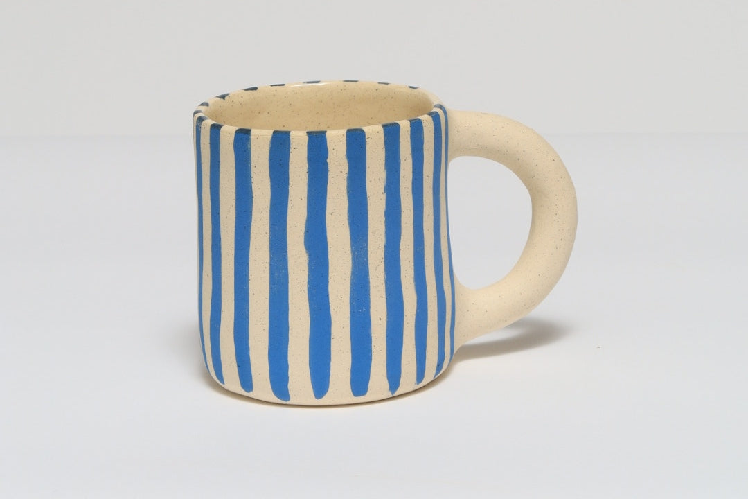 melville ceramic blue striped mug