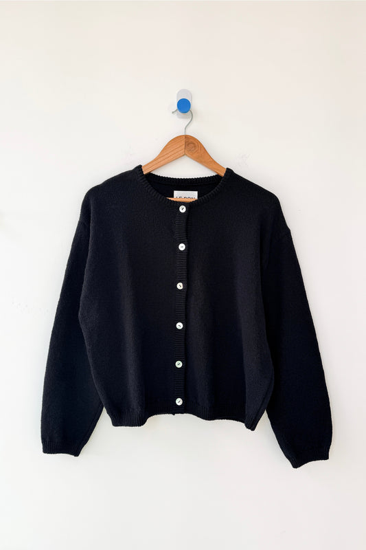 le bon shoppe cotton leila sweater black