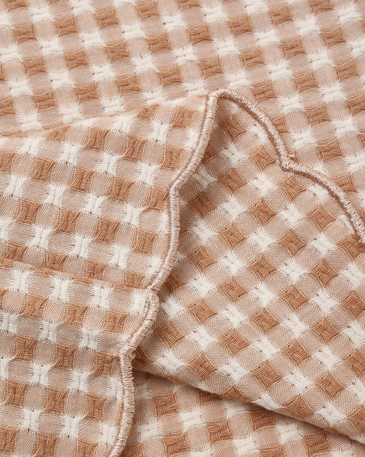 Fawn Gingham Wide Leg Pant