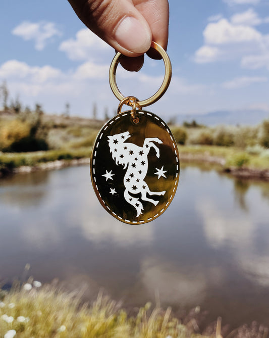 Sparkle Horse Keychain