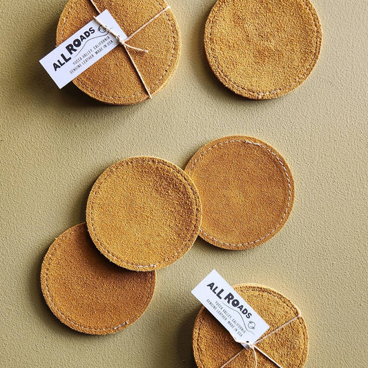 all roads set of 4 double sided coasters