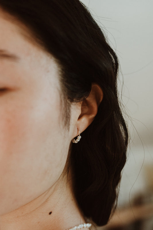 Seed Pearl Hoops