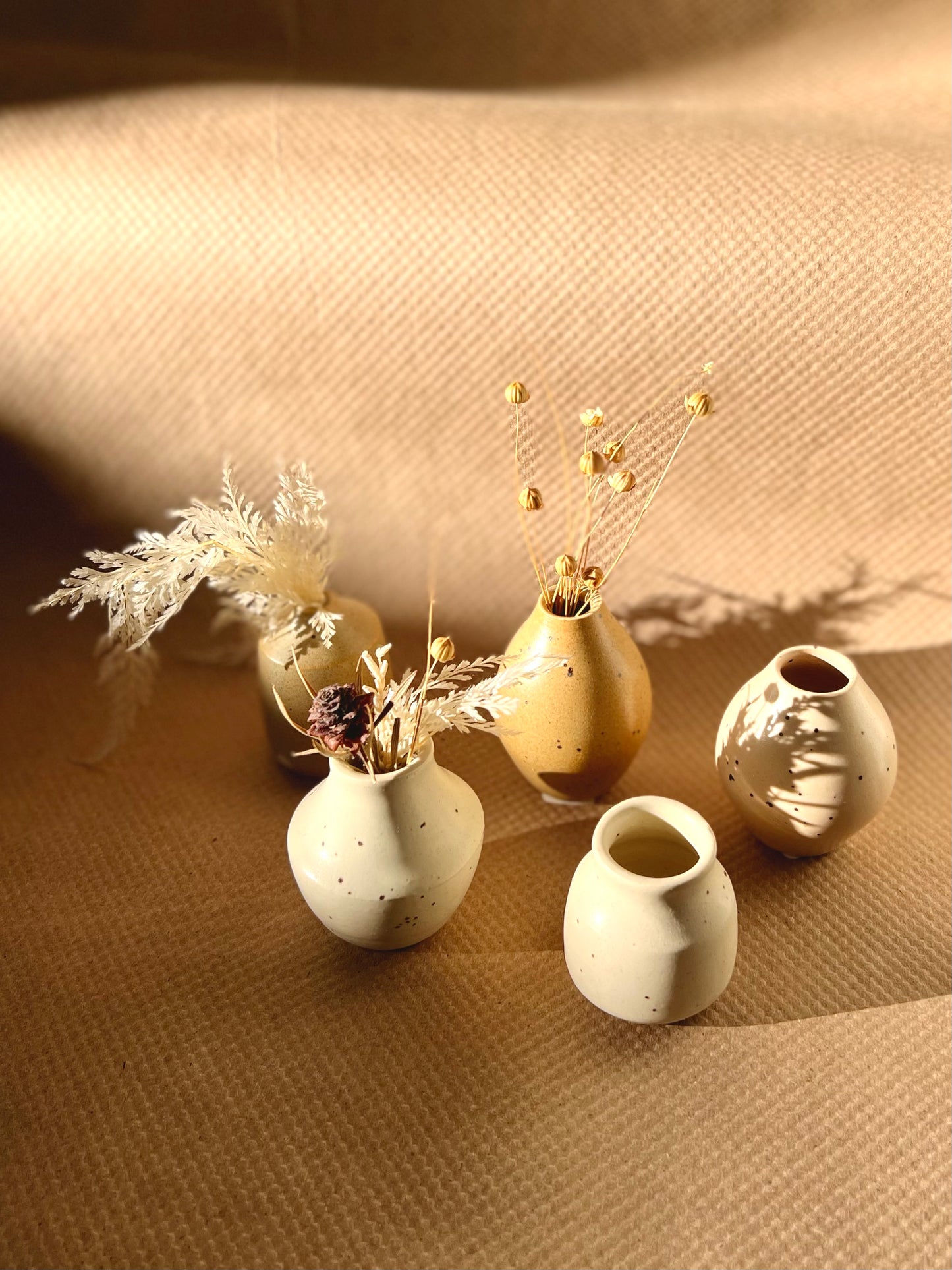 Tiny pots! A chefs choice of pottery miniatures small enough to fit in your pocket. Perfect for window ledges , small quiet nooks or tiny shelves. Handmade in Denver, CO. good hearted woman