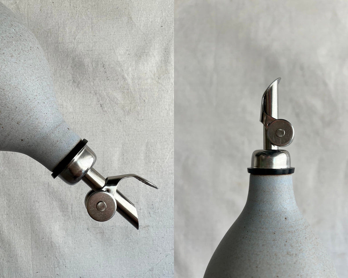stoneware olive oil cruet