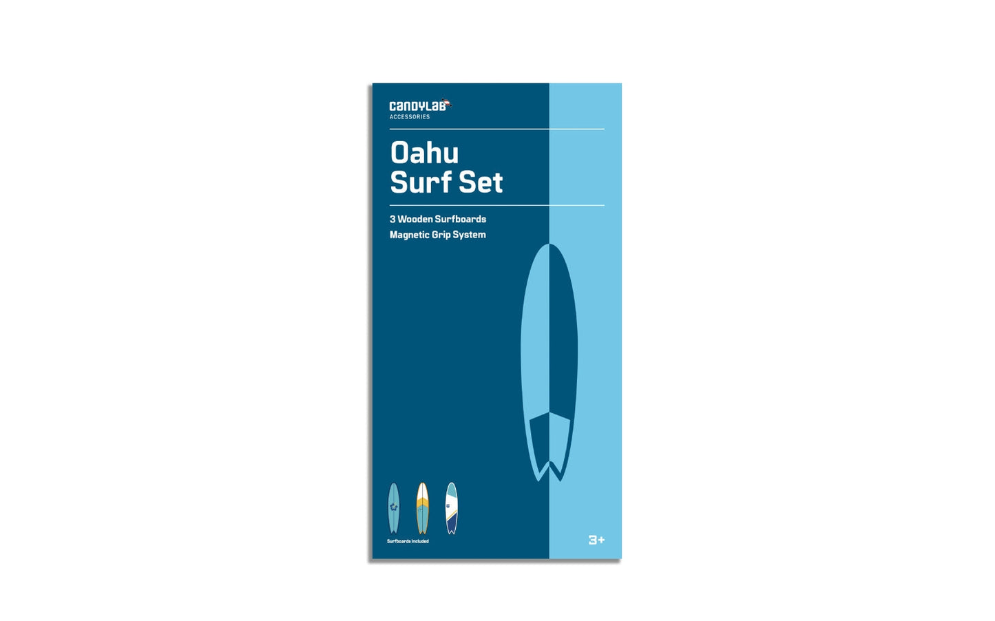 Accessories for your Candylab cars! Grab this pack of 3 unique surfboards, each with an embedded magnet. Throw one on your Big Sur, Woodie, or refrigerator. Made sustainably, made to last, made for fun.