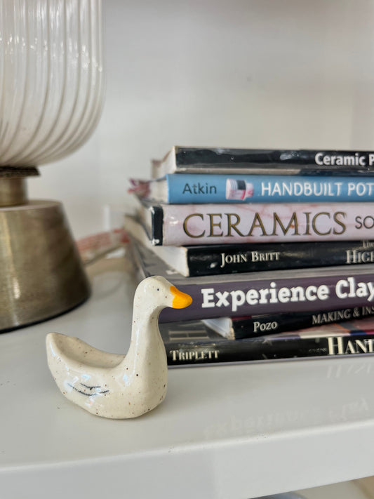 Ceramic Silly Goose Figurine