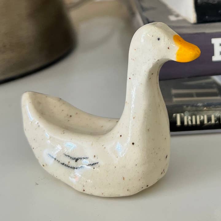 Ceramic Silly Goose Figurine