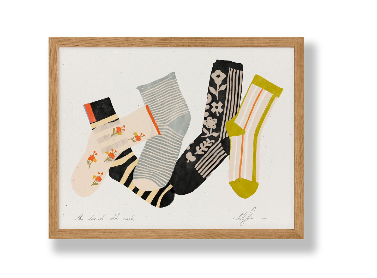 The Darned Odd Sock Print by Coco Shalom