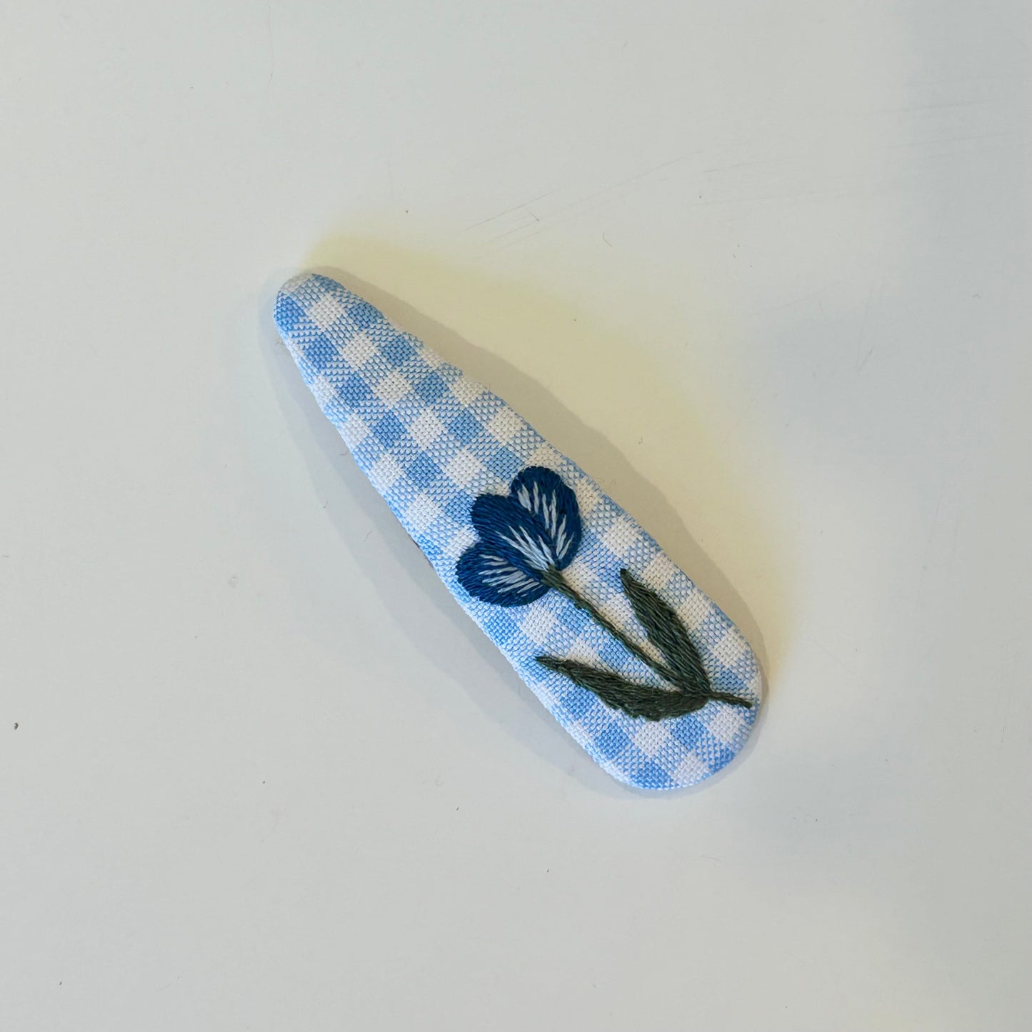 Teardrop Embroidered Hair Barrettes