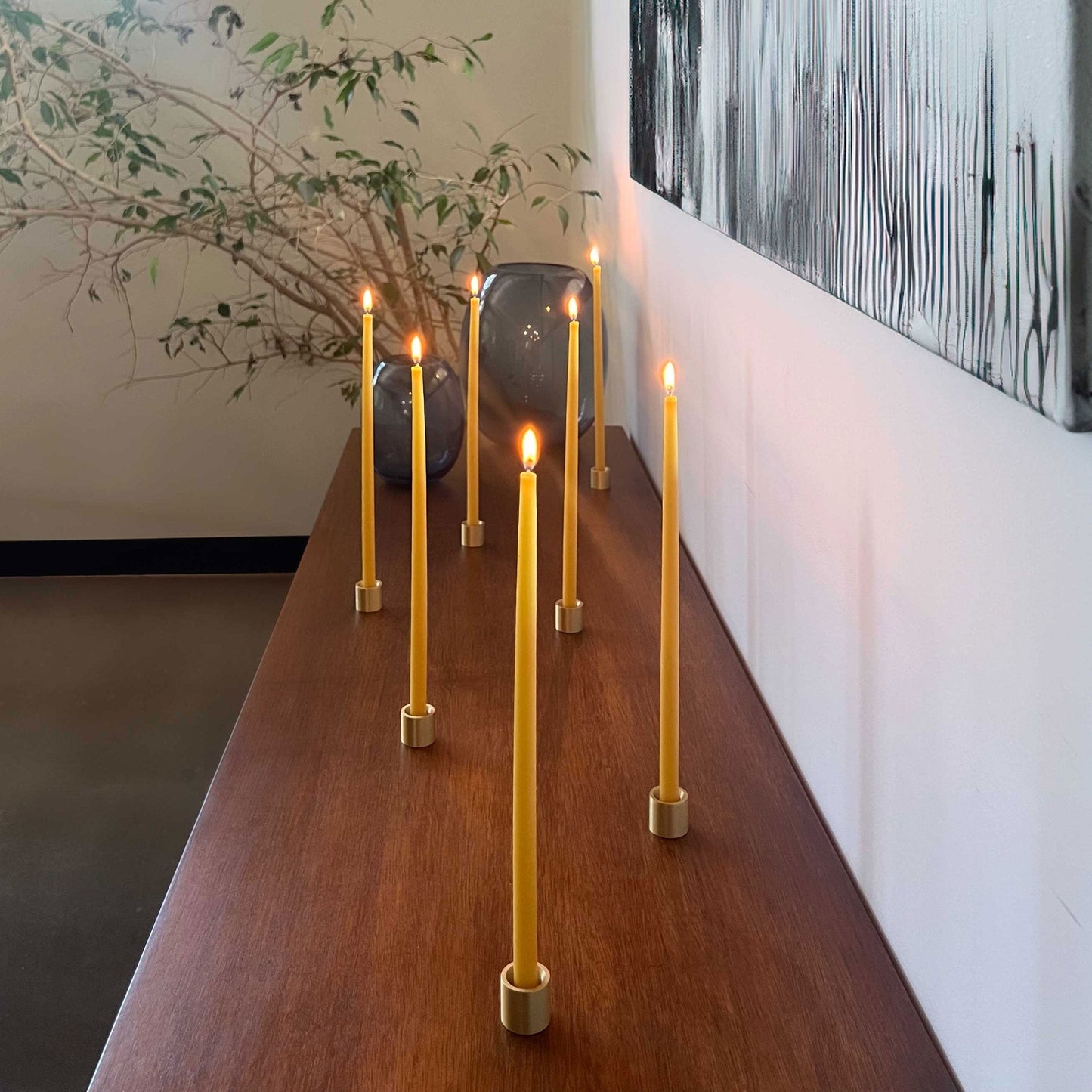 Thin Beeswax Taper Candles