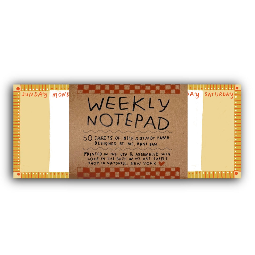 rani ban weekly notepad