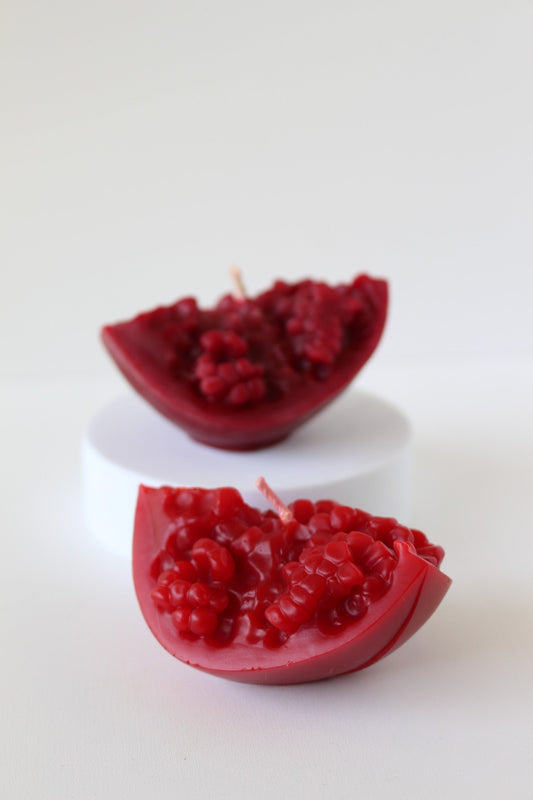 Beeswax Pomegranate Candle