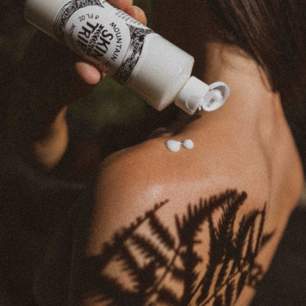 Experience the magic of Skin Trip, the iconic coconut moisturizer from Mountain Ocean. Imagine coconut in a bottle—vacation in a jar. Perfect for after the sun, a shower, or shaving—Skin Trip is your go-to for anytime, anywhere hydration.