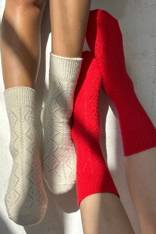 Le Bon Shoppe Pointelle Cashmere Socks