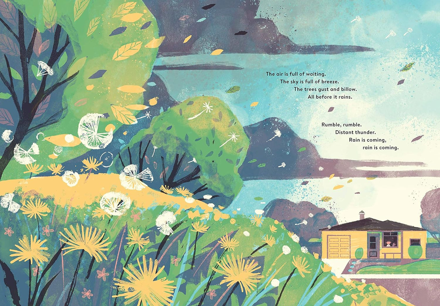 A picture book celebrating all the reasons to love the rain! Flowers bloom in the garden. Umbrellas bloom on the streets. There are puddles for jumping and, later, a cozy home for hot chocolate and books. From international acclaimed writer Kyo Maclear and printmaker Chris Turnham