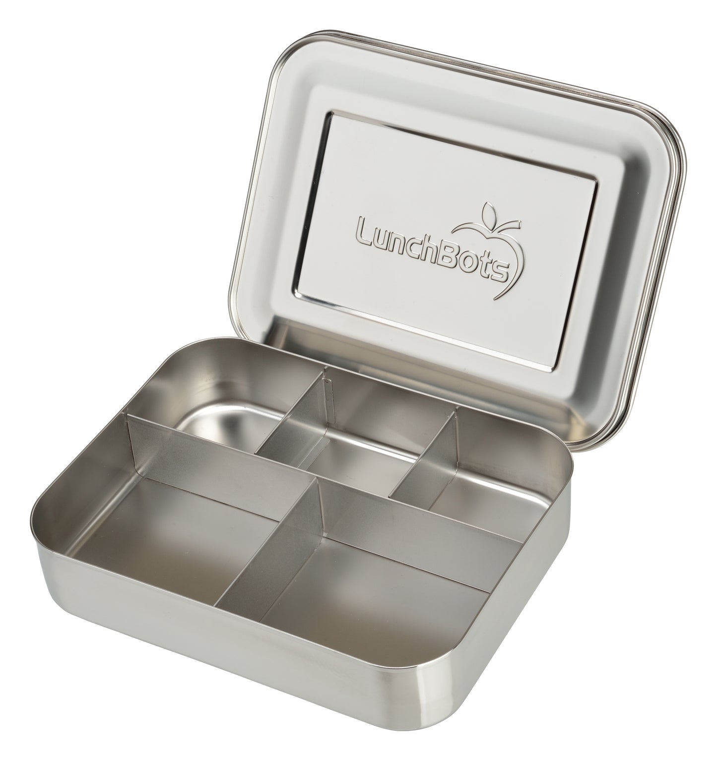 This spacious, stainless steel bento box features five compartments, making it easy for you to add variety to your child’s meal. Kids love the cinco because it keeps food neat and separate without the need for multiple containers.