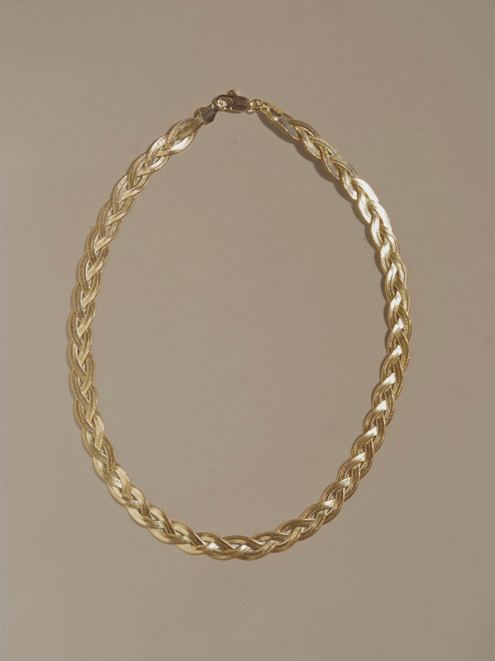 Mountainside Ceres Necklace - A dramatic flat braided chain necklace with fine detail - an elegant addition to any style, a dramatic decor to elevate and inspire. Handmade in the Santa Cruz Mountains.