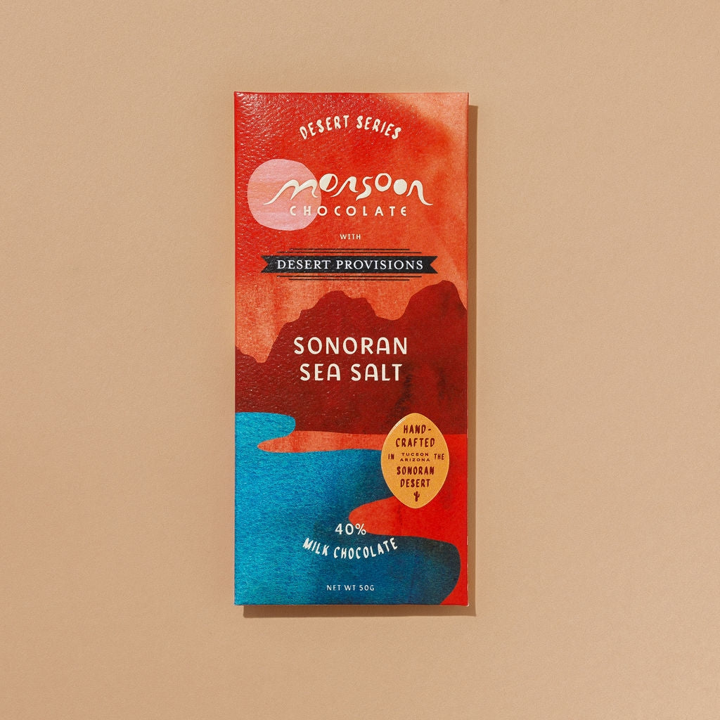 Heirloom chocolate bar with tasting notes of malt and salted brownie.