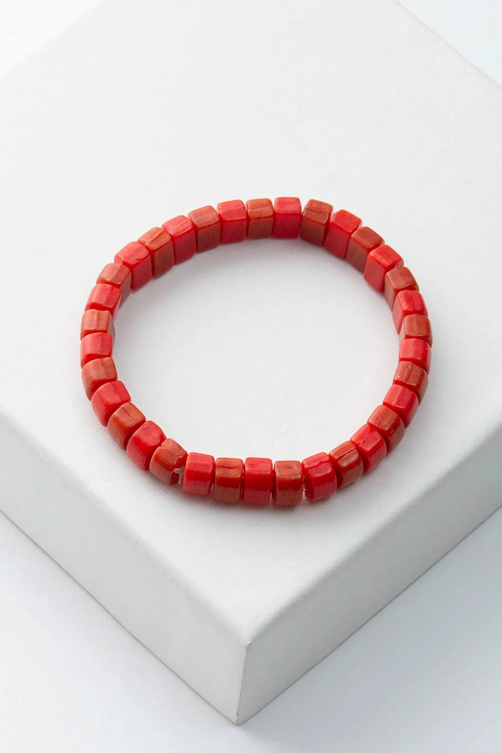 Opaque Glass Bead Bracelet