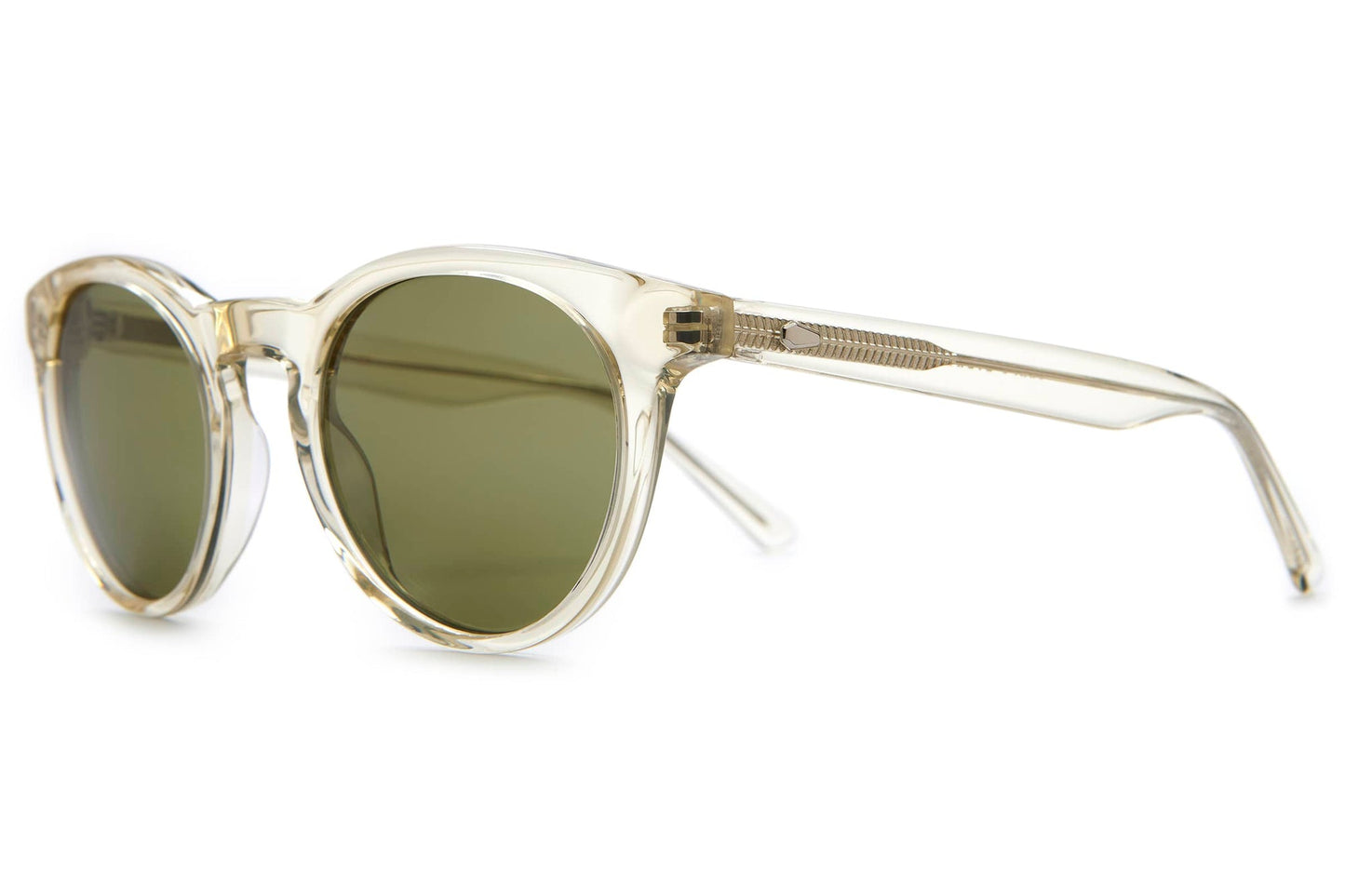The Shake Appeal is a larger-than-average keyhole frame. It's fairly narrow, but its thin, adjustable temples allow for a more universal fit. Handcrafted bioacetate frames—biodegradable, plant-based, earth-friendlier. Rx-ready.