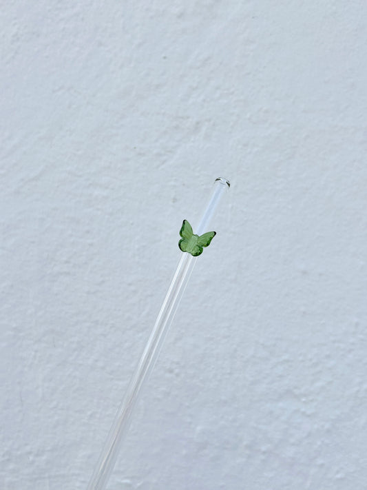 Butterfly Glass Straw