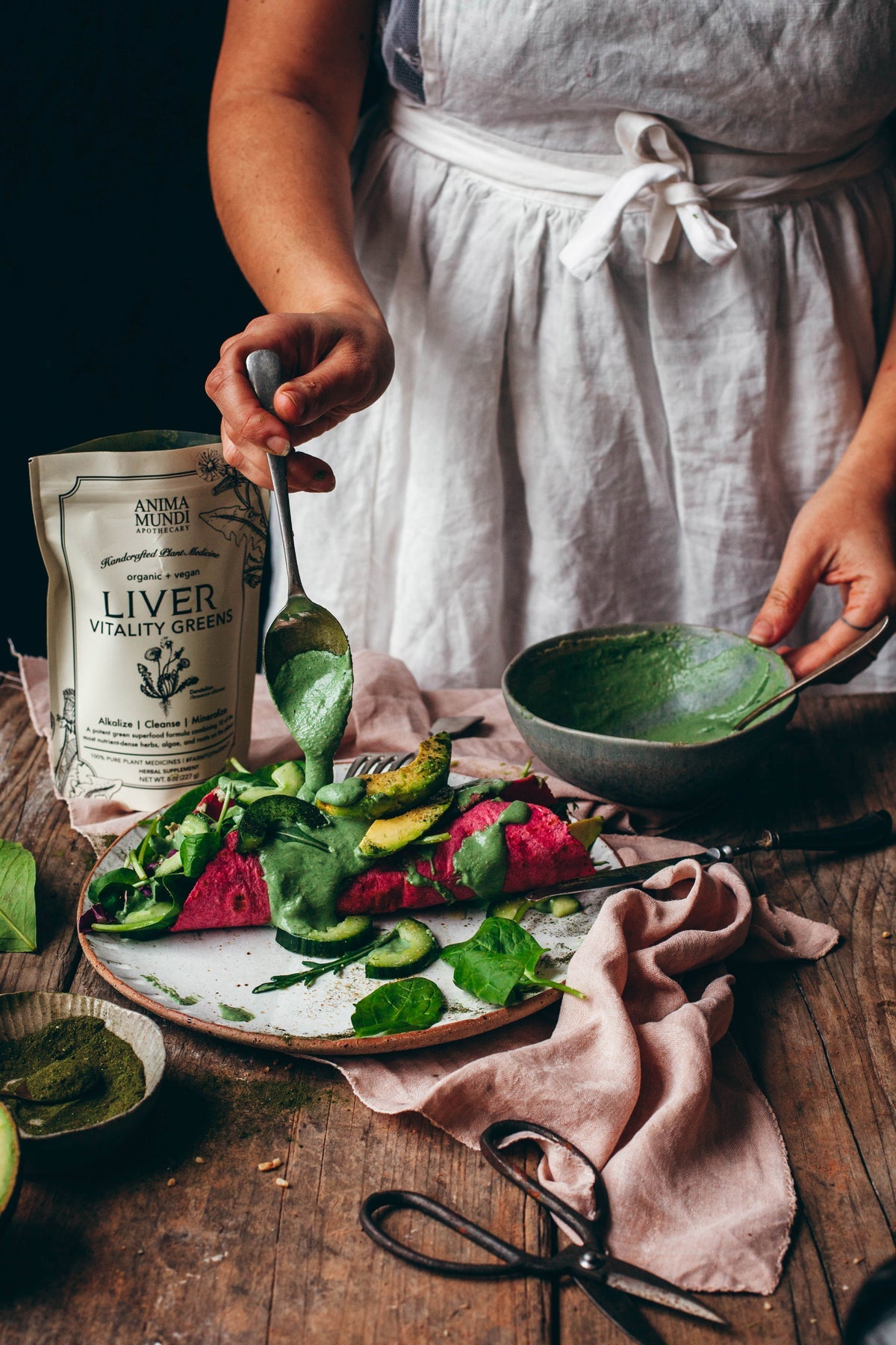 anima mundi organic liver vitality greens powder