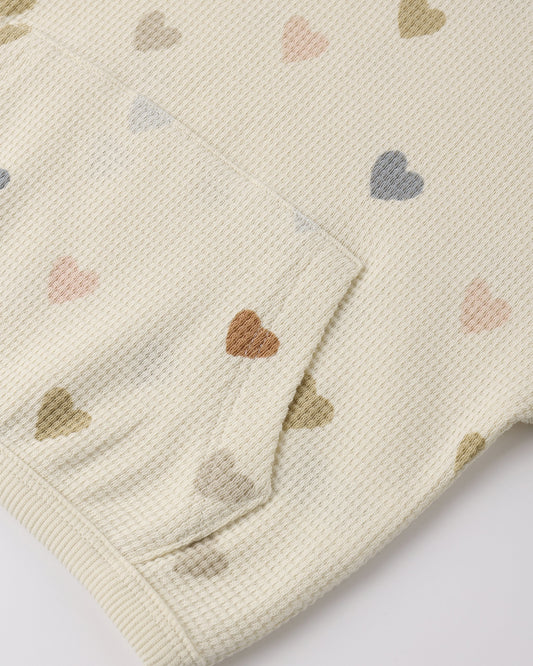 Confetti Hearts Waffle Sweater Set