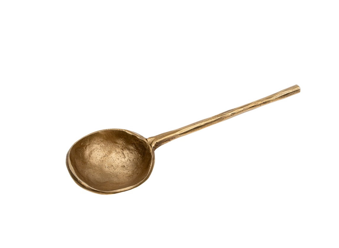 Hand forged iron spoon made ethically in India for your holiday table.