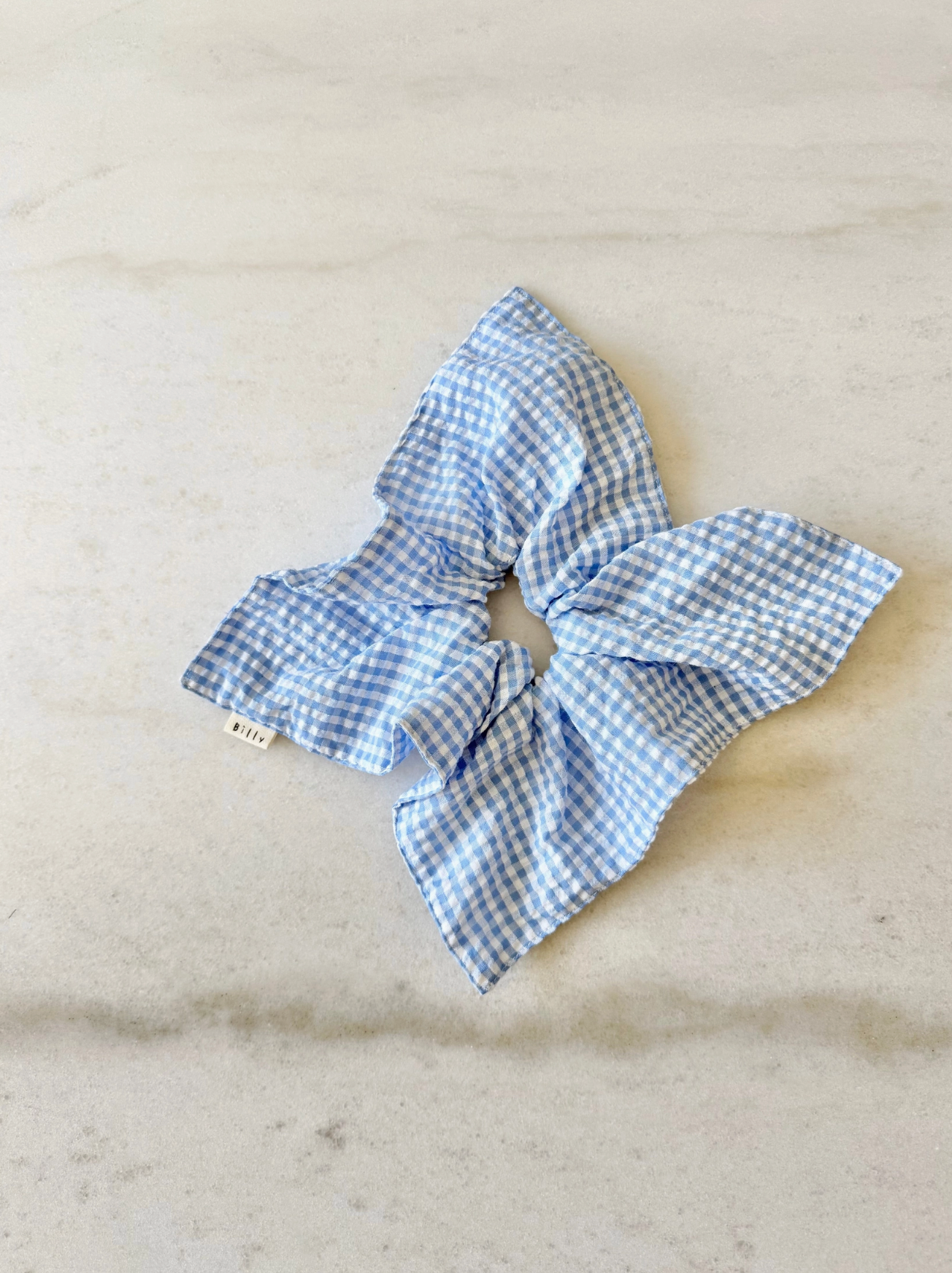 Gingham Petal Scrunchie