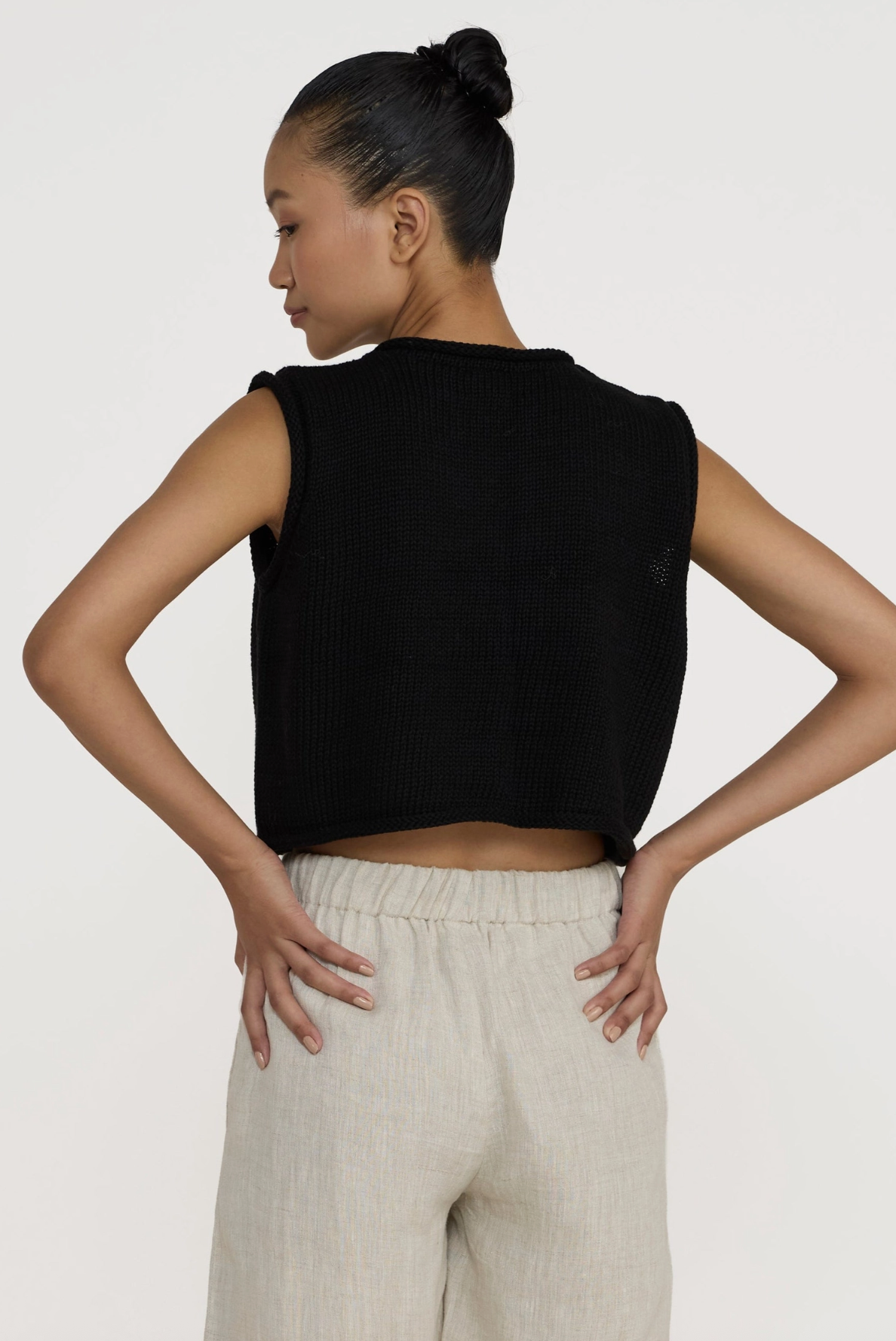 Cropped Knit Tank Top