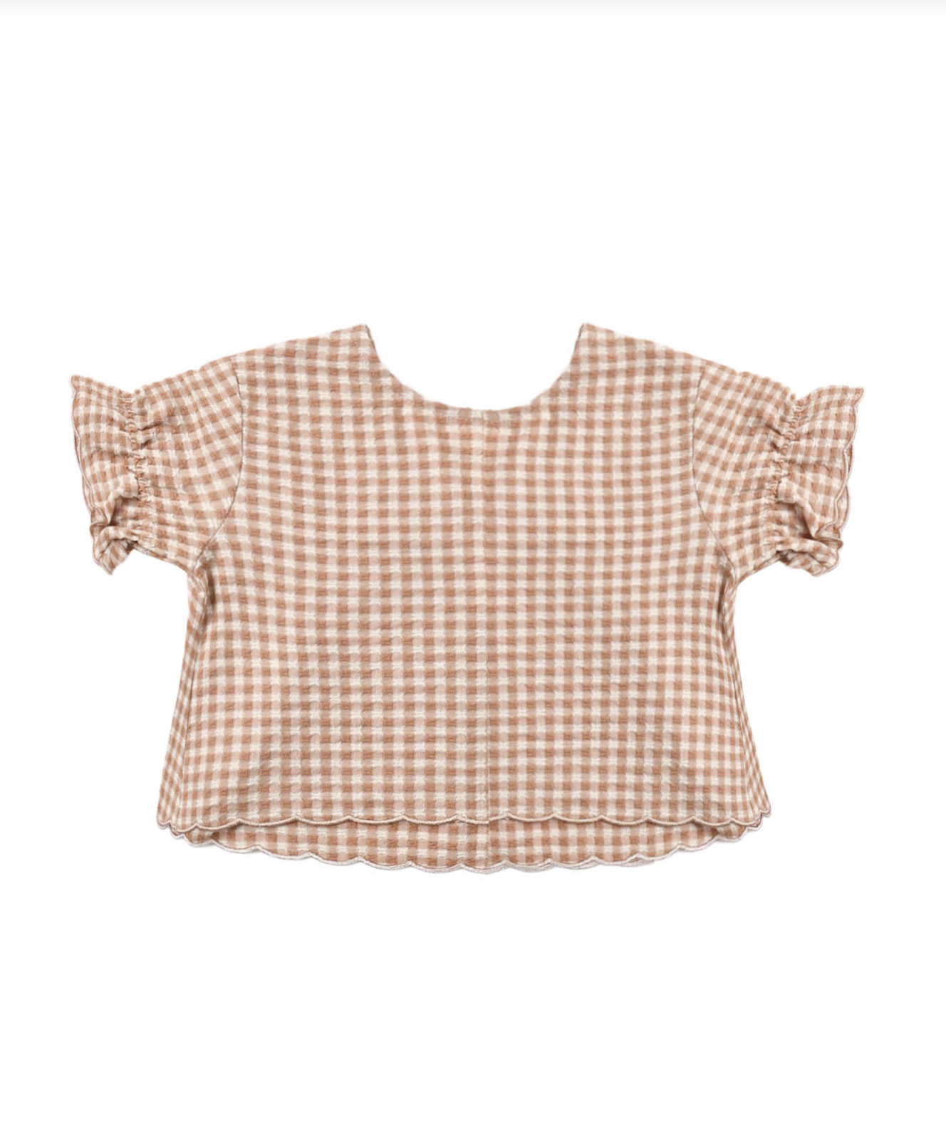 Fawn Gingham Francie Blouse