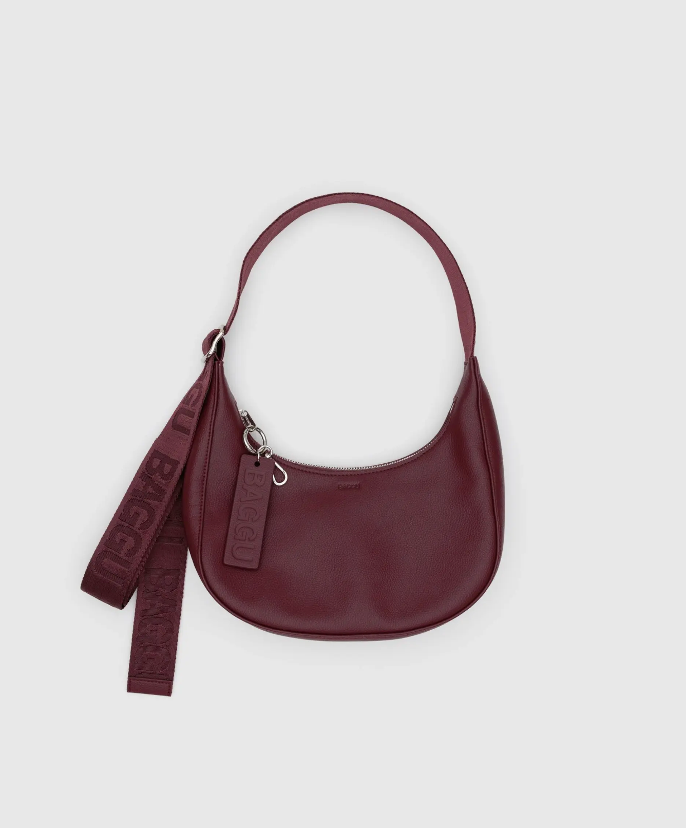 Small Recycled Leather Crescent Bag