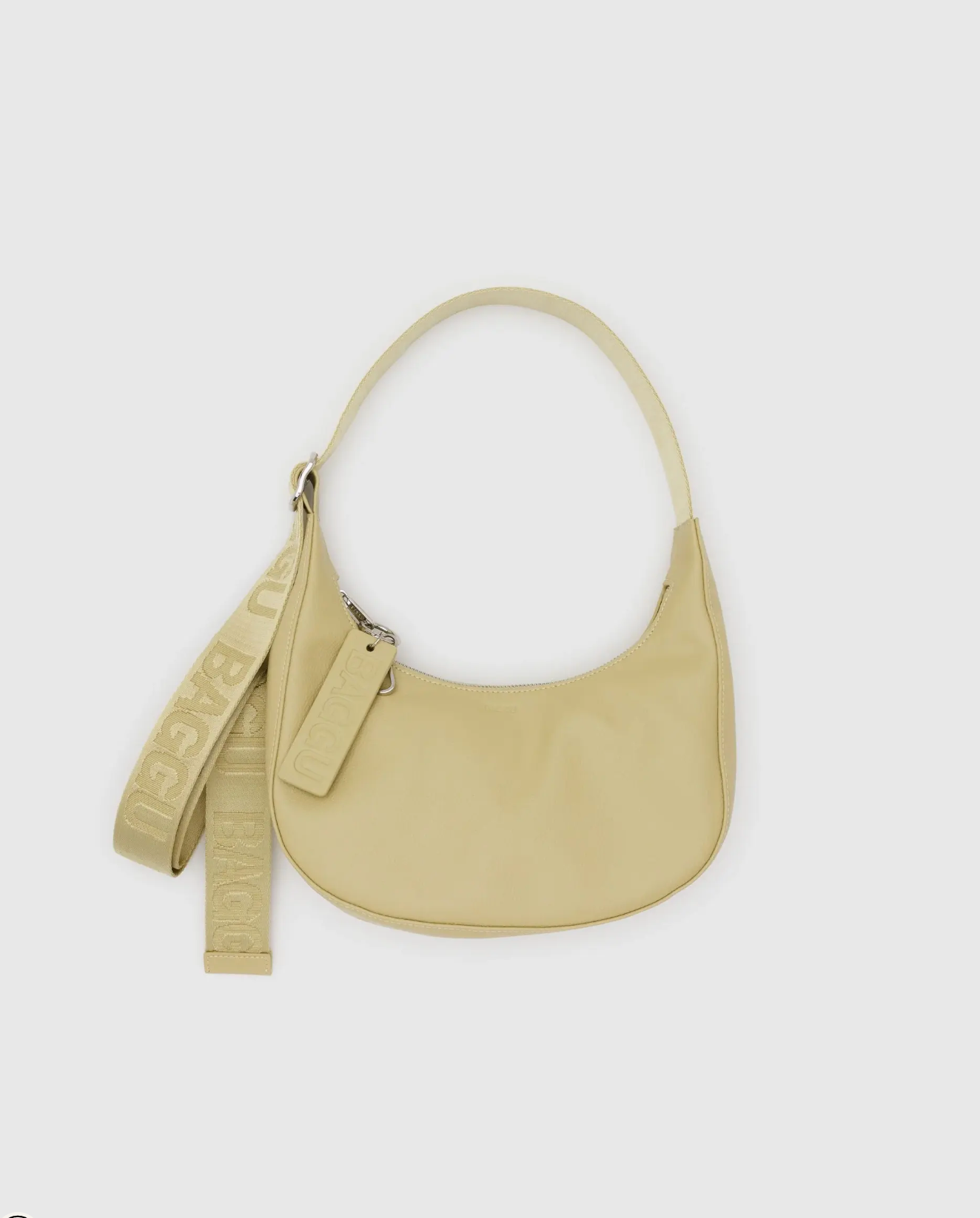 Small Recycled Leather Crescent Bag