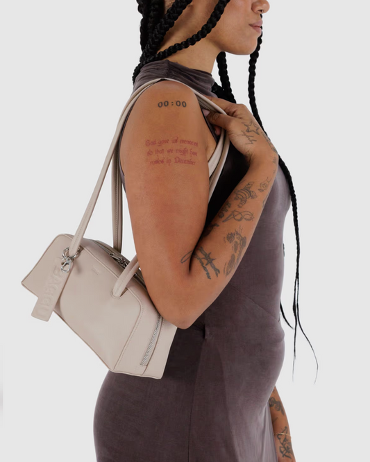 Recycled Leather Bowler Bag