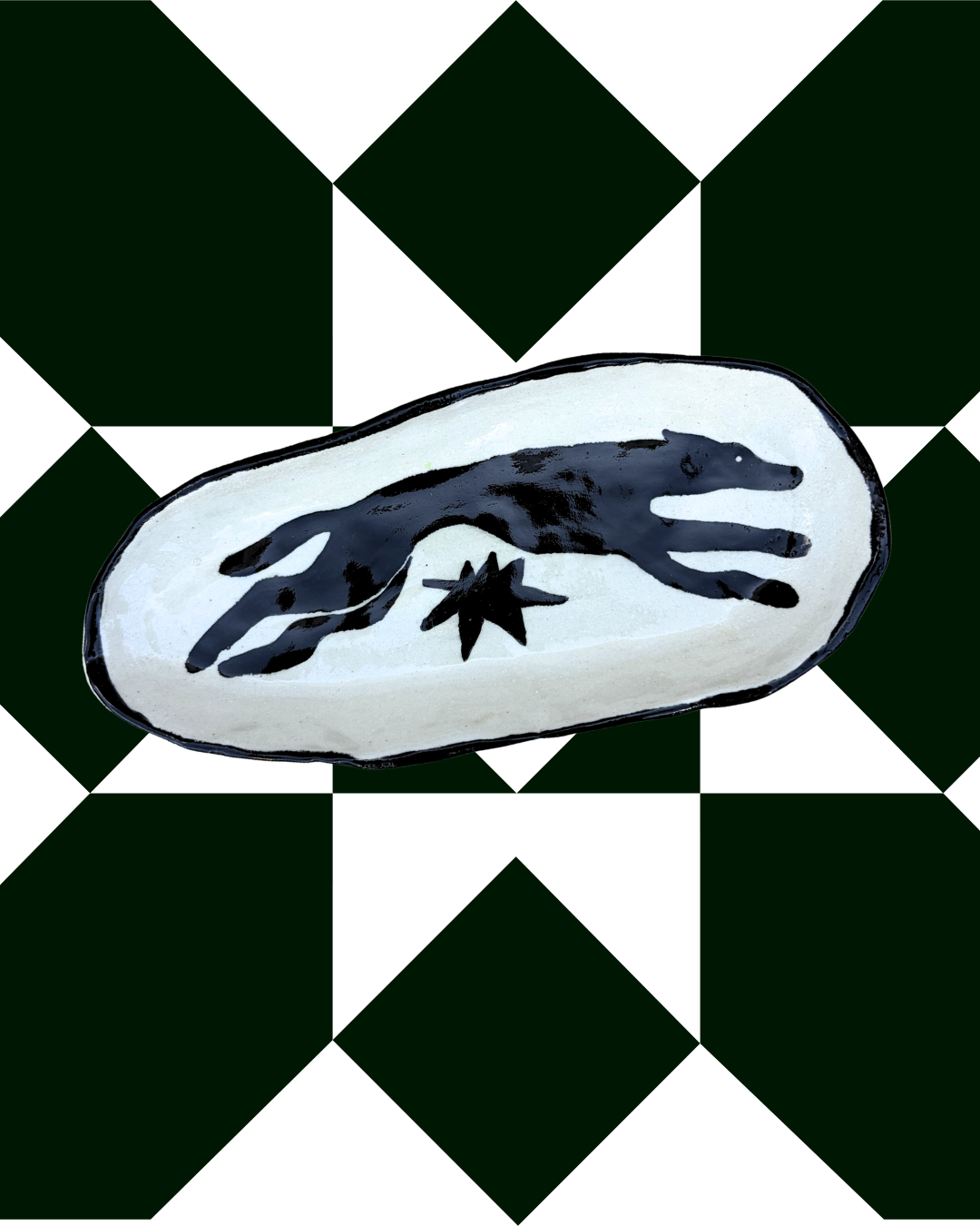 Greyhound Ceramic Tray