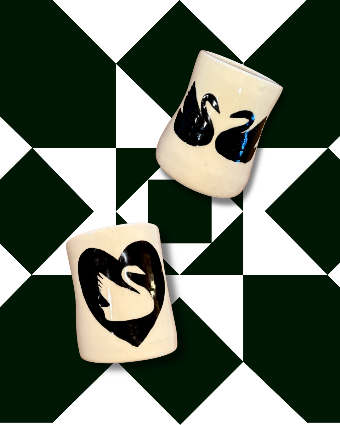 White & Black Swans Tumbler