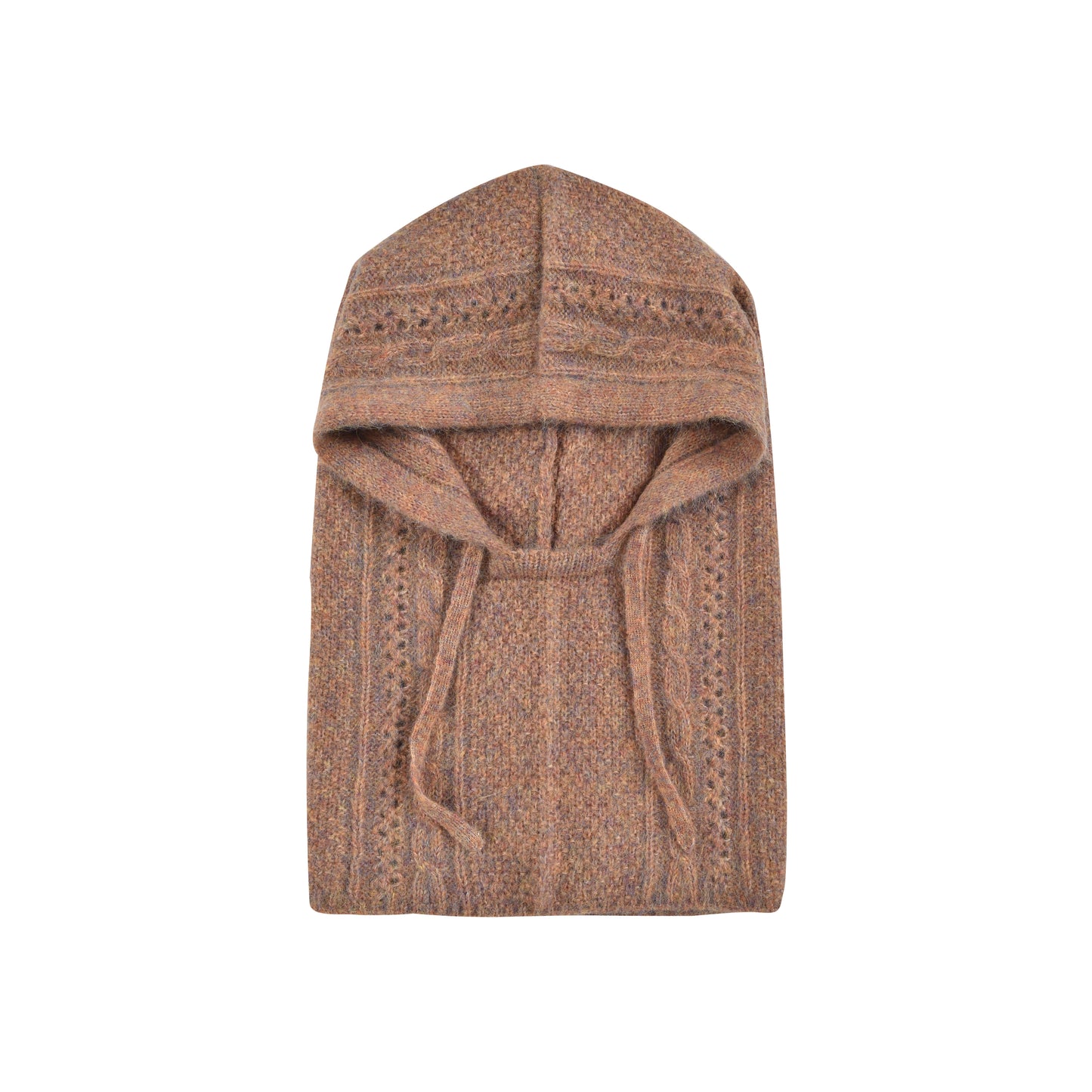Knitted balaclava designed by Louise Misha.