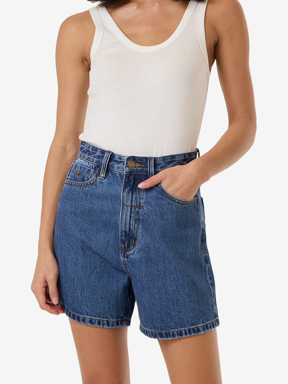 Koko Shorts in Double Rinsed Blues