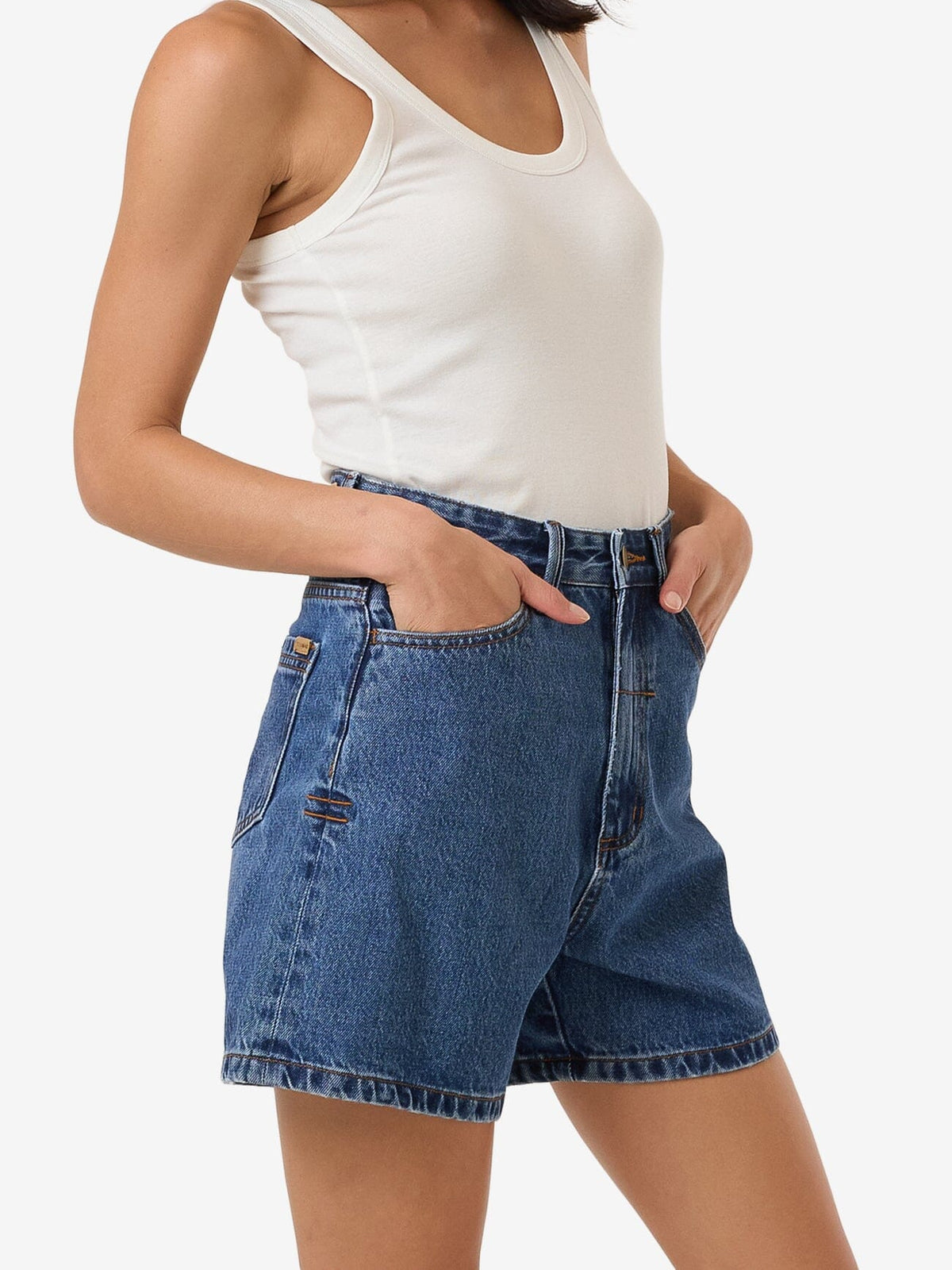 Koko Shorts in Double Rinsed Blues