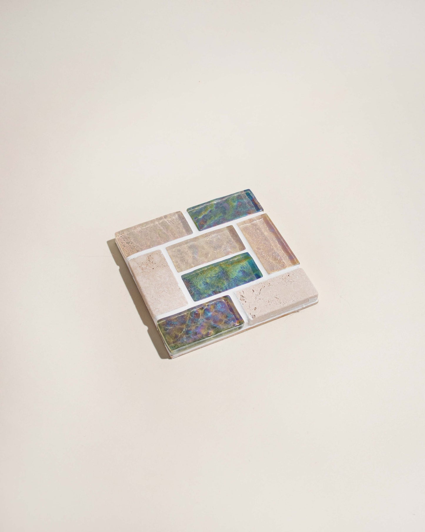 subtle art too precious handmade glass tile coaster