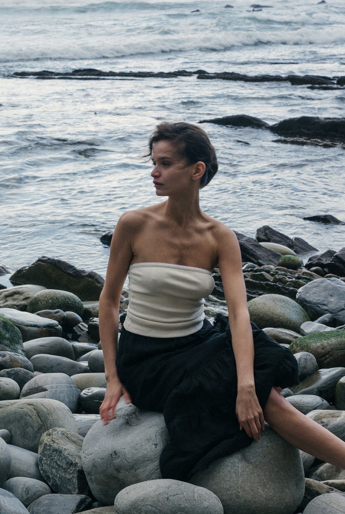 LA Relaxed Pointelle Tube Top